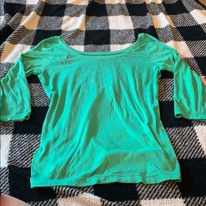 Scoop neck burn-out tee